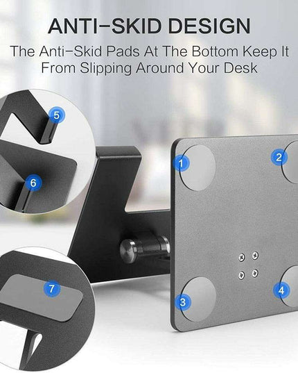 Adjustable Ergonomic Metal Stand for Phones and Tablets - Optimize Your Device Interaction