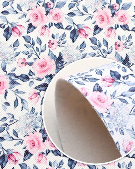 Charming Floral Synthetic Leather Craft Sheets - Essential for Creatives