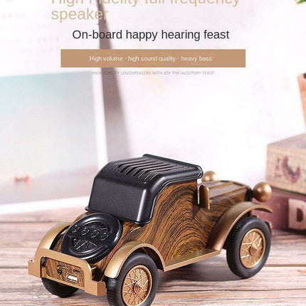 Vintage Style Bluetooth Speaker with Enhanced Bass - Perfect Audio Companion for Music Lovers