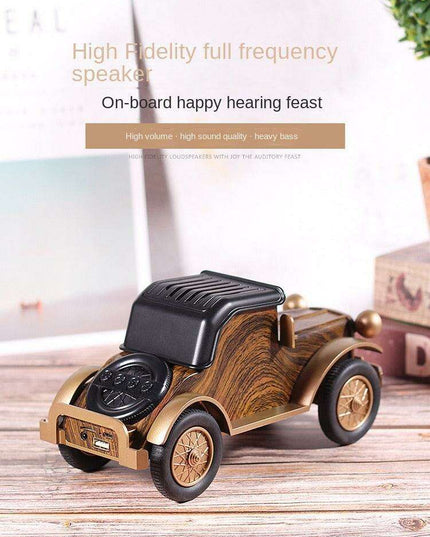 Vintage Style Bluetooth Speaker with Enhanced Bass - Perfect Audio Companion for Music Lovers