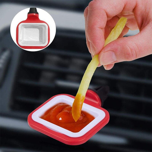 Car Sauce Holder Duo - Snack Dip Caddy for Vehicle Vent Dipping