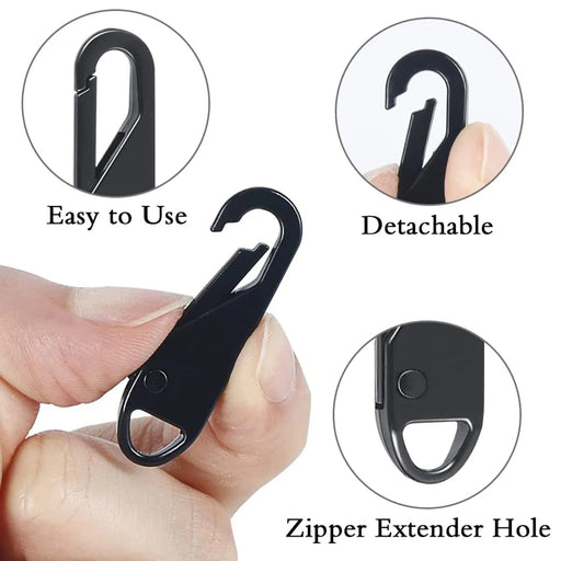 5 Pieces Zipper Pull Replacement Zipper Repair Kit Zipper Slider Pull Tab Universal Zipper Fixer Metal Zipper Head Très Elite