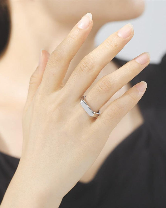 Eternal Connection Customizable Stainless Steel Couple Rings - A Celebration of Infinite Love