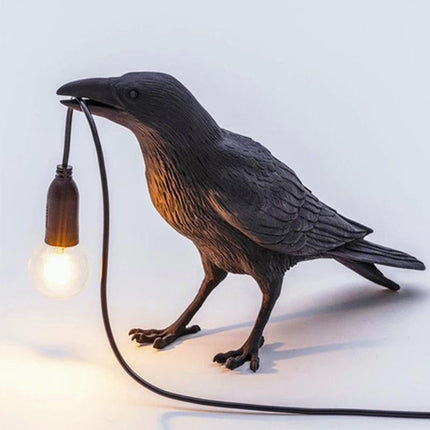 Charming Crow Resin Lamp: Brighten Your Home with Playful Elegance