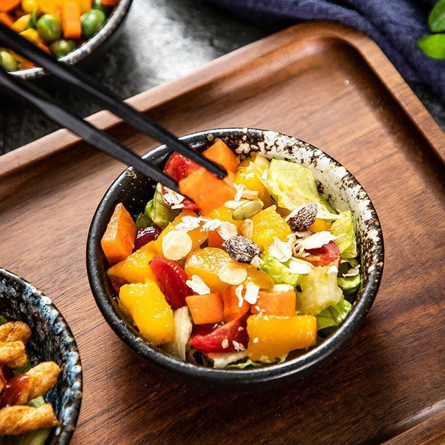 Elegant Retro Japanese Ceramic Sushi Plate and Mini Dipping Dish Set - Exquisite Dining Experience