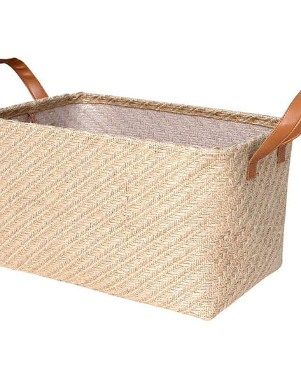 Chic Handmade Jute Organizer Basket - Essential Storage Solution