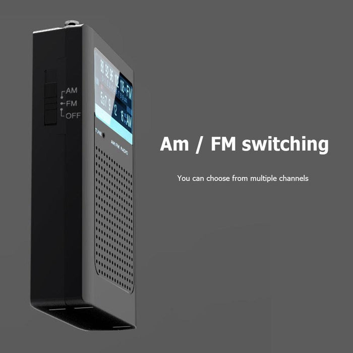Elderly Pocket AM/FM Radio with Loud Speaker and Headphone Support