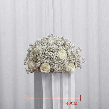 Milky White Silk Baby's Breath Floral Arrangement for Elegant Decor