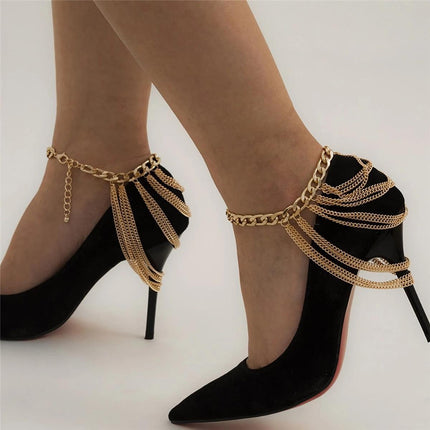 Stylish Layered High Heel Charm Anklet for Fashion Enthusiasts