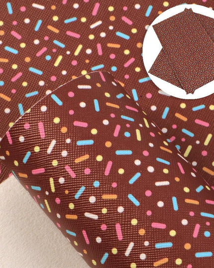 Whimsical Cake Candy Faux Leather Crafting Kit for DIY Accessories and Bags