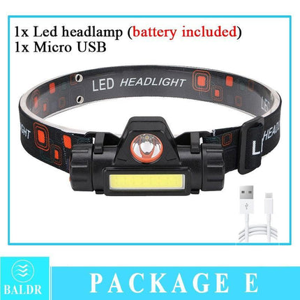 Compact Adventure COB Headlamp with Customizable Lighting and Comfort Fit