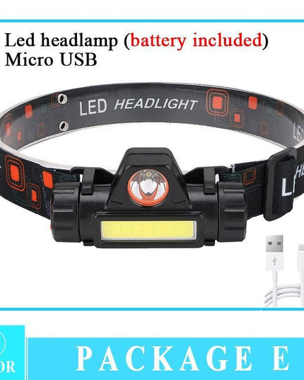 Compact Adventure COB Headlamp with Customizable Lighting and Comfort Fit