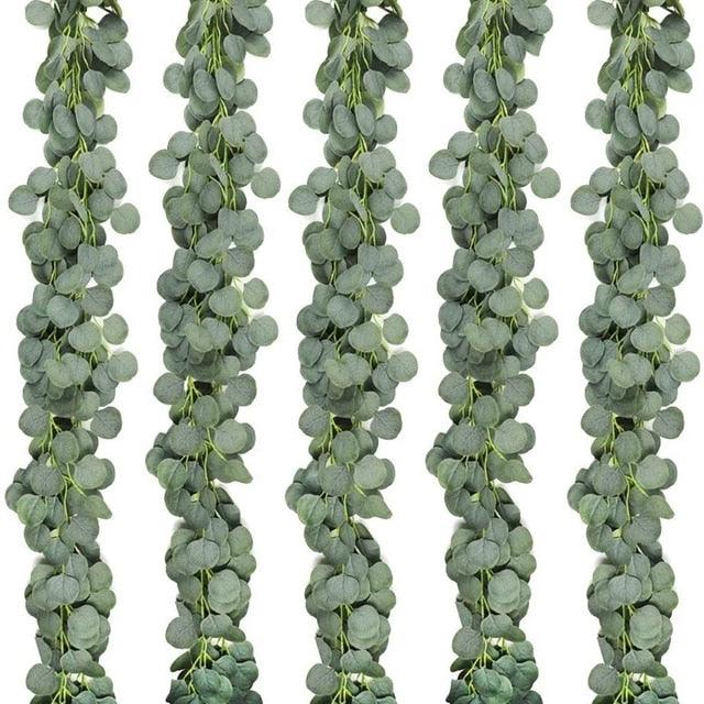 Elegant Silver Dollar Eucalyptus Green Swag - Chic Home Decor Accent