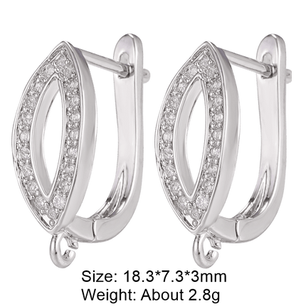 Stunning Handmade Gold & Silver Earring Hooks Adorned with Dazzling Austrian Crystals - Eco-Friendly Luxury Jewelry