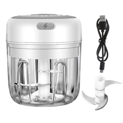 Compact Electric Garlic Chopper with Quick-Slice Technology and Adjustable Capacity
