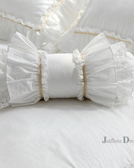 Luxe Artisan White Lace Pillow Ensemble