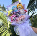 Sanrio Character Plush Bouquet - My Melody, Kuromi, Cinnamoroll & Kt Cat Plush Dolls Bouquet
