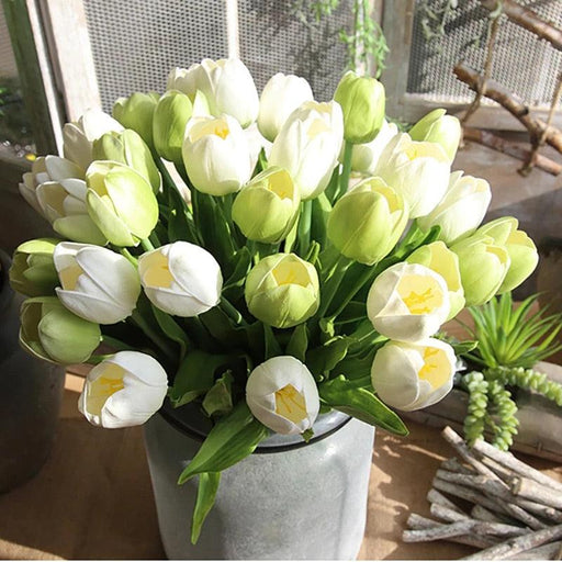 31Pc Tulips Artificial Tulip Flower Bouquet for Wedding & Home Decor