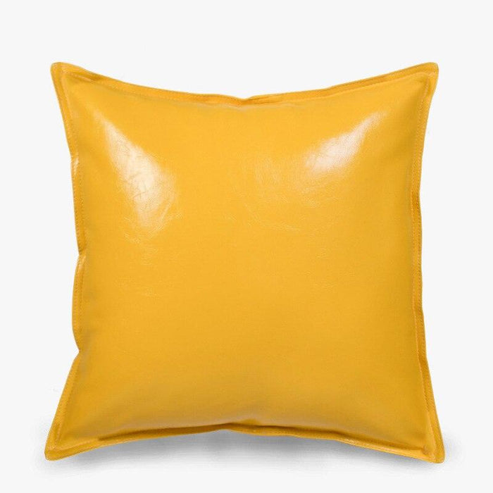 Luxurious PU Leather Pillow Cover - Stain-Resistant Sofa Cushion Protector