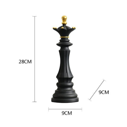 Artisan Golden Chess Sculpture: A Handcrafted Masterpiece in Resin