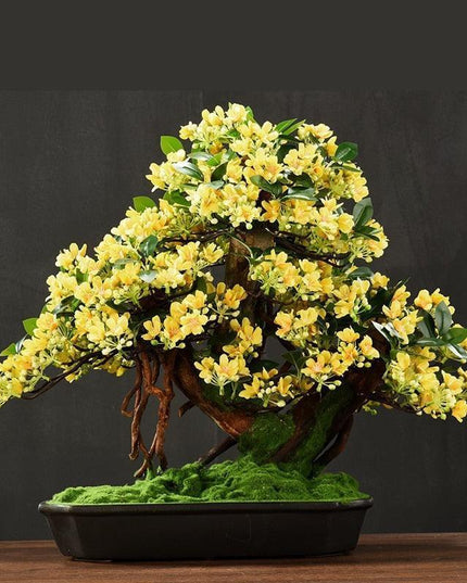 Tranquil Retreat Faux Pine Bonsai - Elegant Zen Decor Element