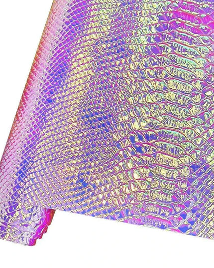 Captivating Iridescent Snake Skin Faux Leather Roll - The Ultimate Crafting Essential