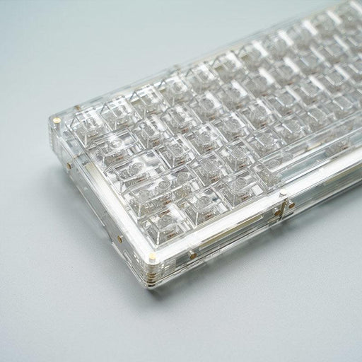 Frosty Crystal 60% Mechanical Keyboard Kit with Transparent Cherry Keycaps