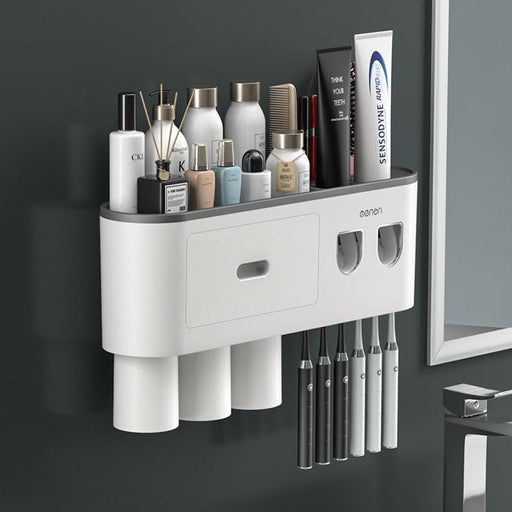 Space-Saving Magnetic Toothbrush Holder: Innovative Bathroom Storage Solution