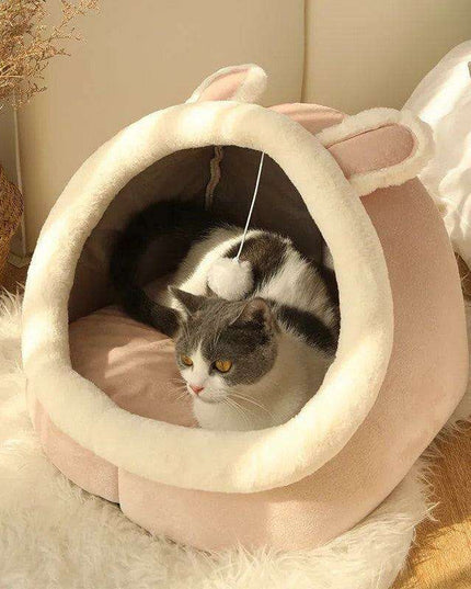 Ultimate Cat Comfort Oasis: Plush Cozy Hideaway Nest