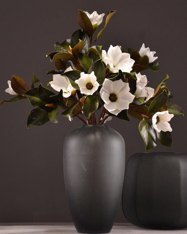 Exquisite Customizable Silk Magnolia Flower Arrangement with Tailored Stems