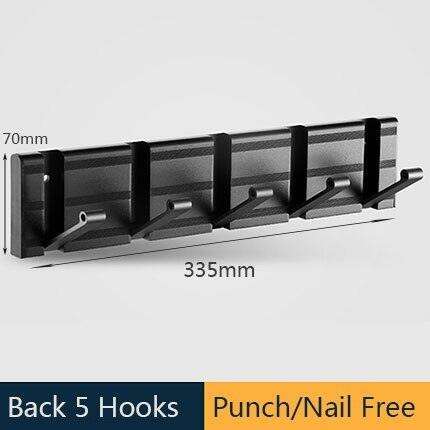 Stylish Grey Aluminum Wall Hooks for Modern Home Organization