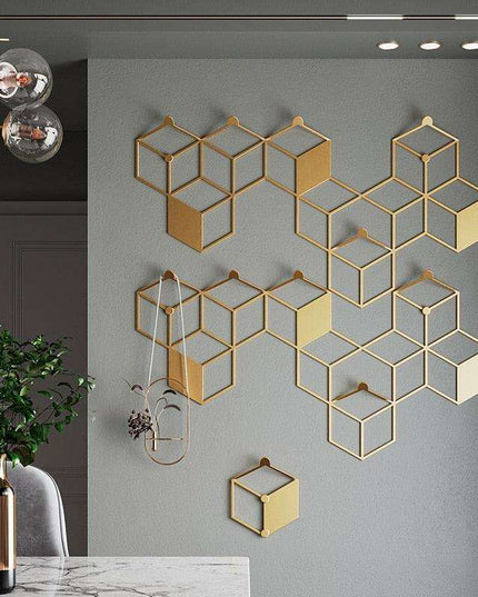 Elegant Wrought Iron Entryway Organizer - Chic Storage for Hats and Apparel