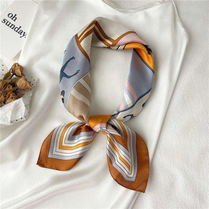 Elegant 70x70CM Printed Polyester Scarf for Timeless Style