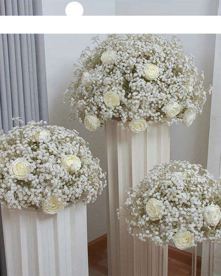 Milky White Silk Baby's Breath Floral Arrangement for Elegant Decor