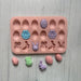 Easter Bunny 18-Cavity Silicone Mold Set for Easter-Themed Baking and Crafting