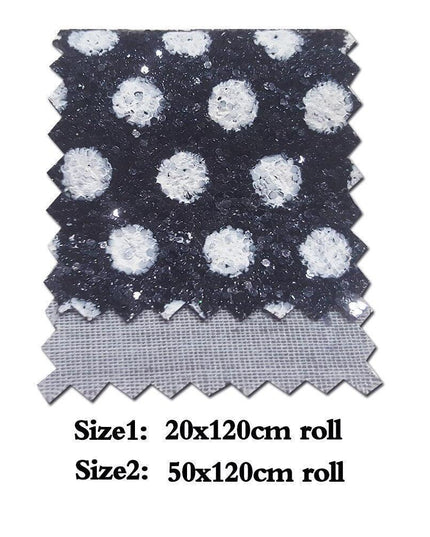 Glittering Dreams: Chunky Dot Vinyl Fabric Roll for Creative Crafters