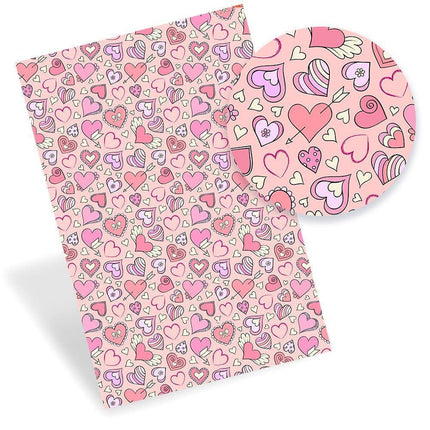 Artistic Faux Leather Crafting Sheets with Playful Pet Patterns - DIY Creative Kit