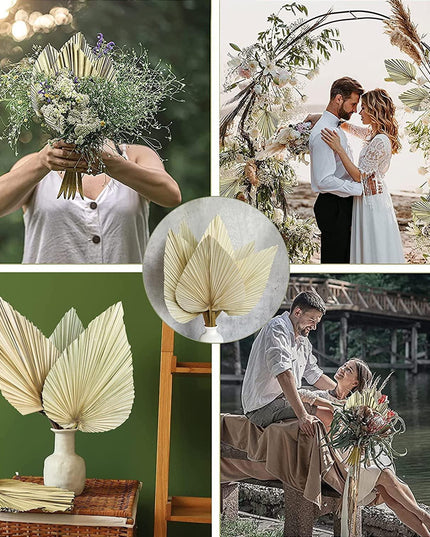 Bohemian Chic: Exquisite Palm Leaf and Pampas Grass Decor for Home and Weddings