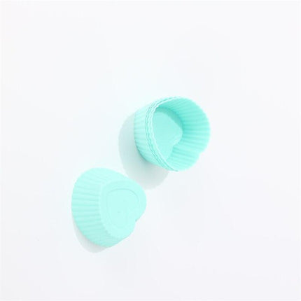 6-Pack Non-Stick Silicone Round Baking Molds for Cupcakes and Muffins