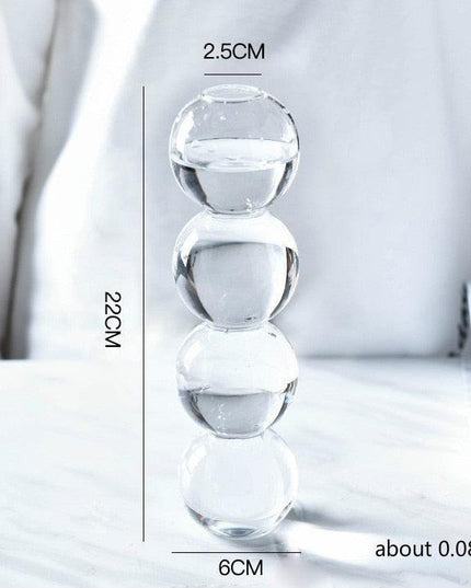 Handcrafted Nordic Bubble Glass Vase: Elegant Floral Display for Modern Homes