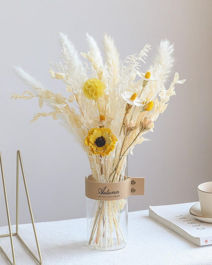 Elegant Eucalyptus and Daisy Dried Floral Display