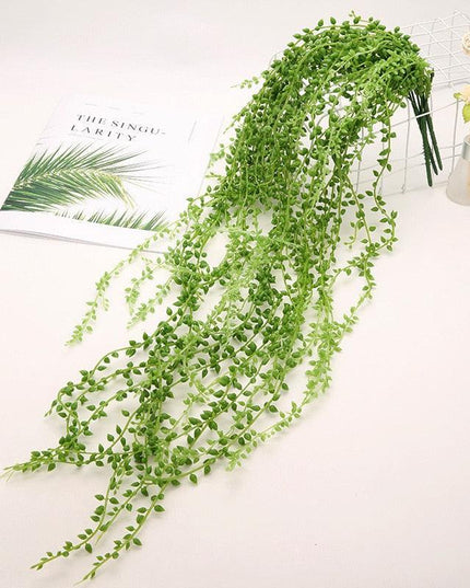 Serene Succulent Cascade: Realistic Artificial Vine for Indoor and Outdoor Charm