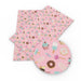 Cake Candy Printed Synthetic Leather Fabric for DIY Bow-knot Bags & Earrings
