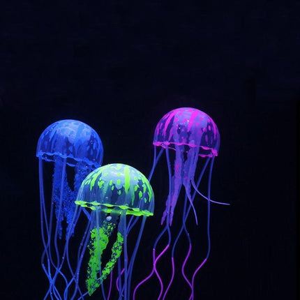 Glowing Jellyfish Aquarium Ornament for Enchanting Underwater Decor