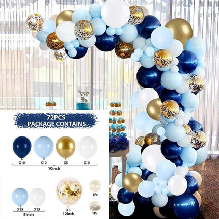 Elegant Blue Macaron Balloon Arch Kit - Transform Your Celebrations with Luxurious Style