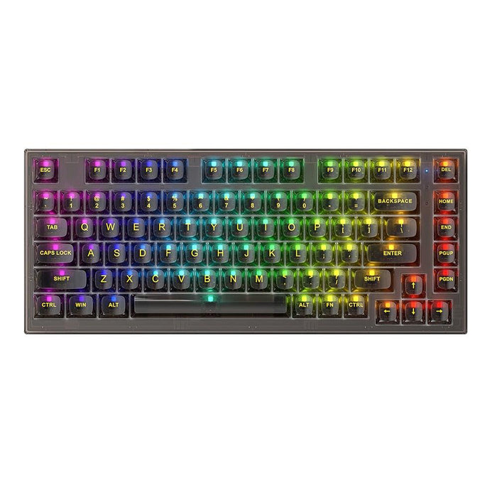 Crystal Clear 82-Key Gamer Mechanical Keyboard with RGB Lighting and Hot Swap Technology