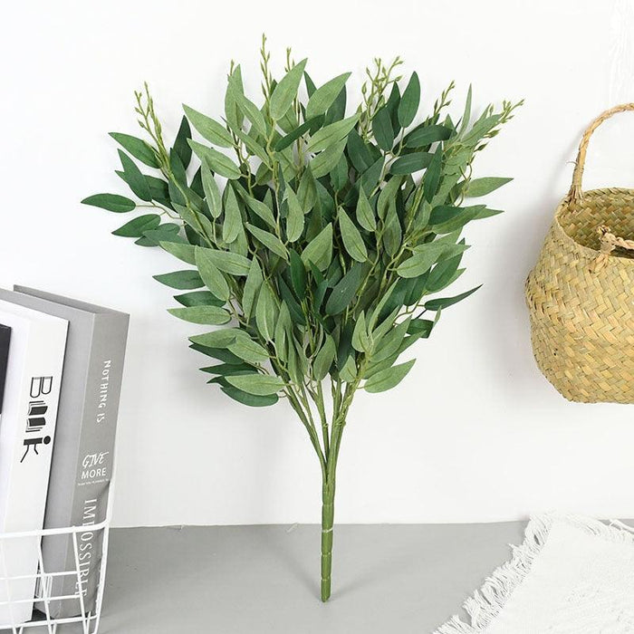 Lush Green Foliage Silk Bouquet for Home and Event Decor