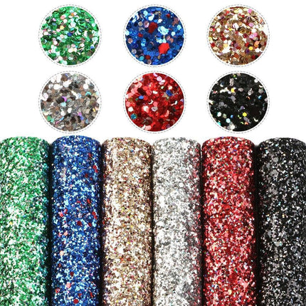 Sparkling Faux Leather DIY Craft Kit: Shimmering Fabric Collection for Creative Projects