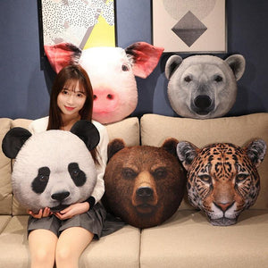 40cm High Quality Simulation Panda Bear Pig Plush Pillow Stuffed Animal Soft Waist Cushion Kids Birthday Gift Home Decor-0-Très Elite-White-40x40cm-Très Elite