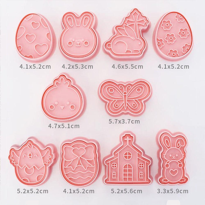 Easter Silicone Cookie Cutter Set - Bake Delightful Butterfly, Egg, and Bunny Cookies